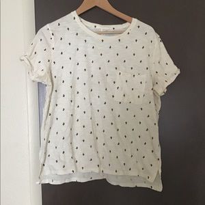 Boyfriend cut cactus T-shirt with pocket
